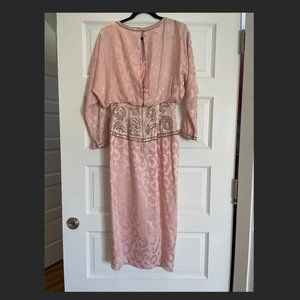 Vintage Pink Silk Statement Dress
